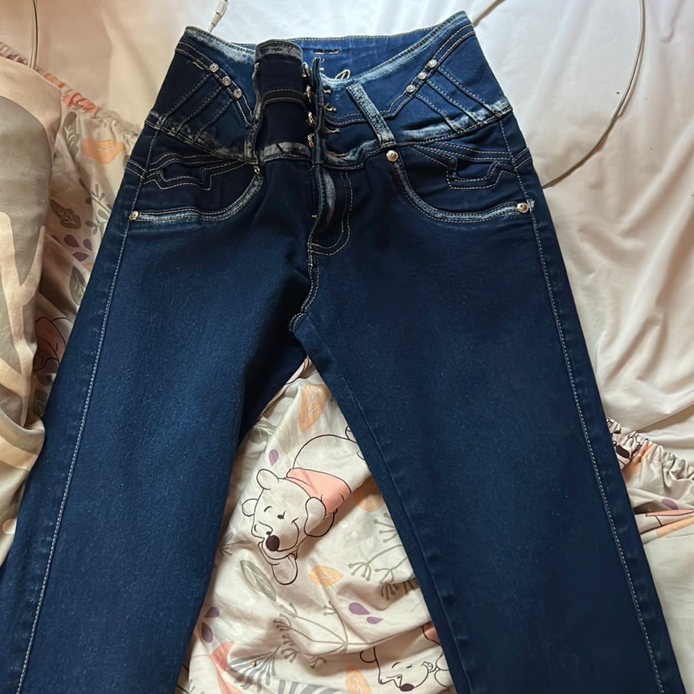 A pair of jeggings